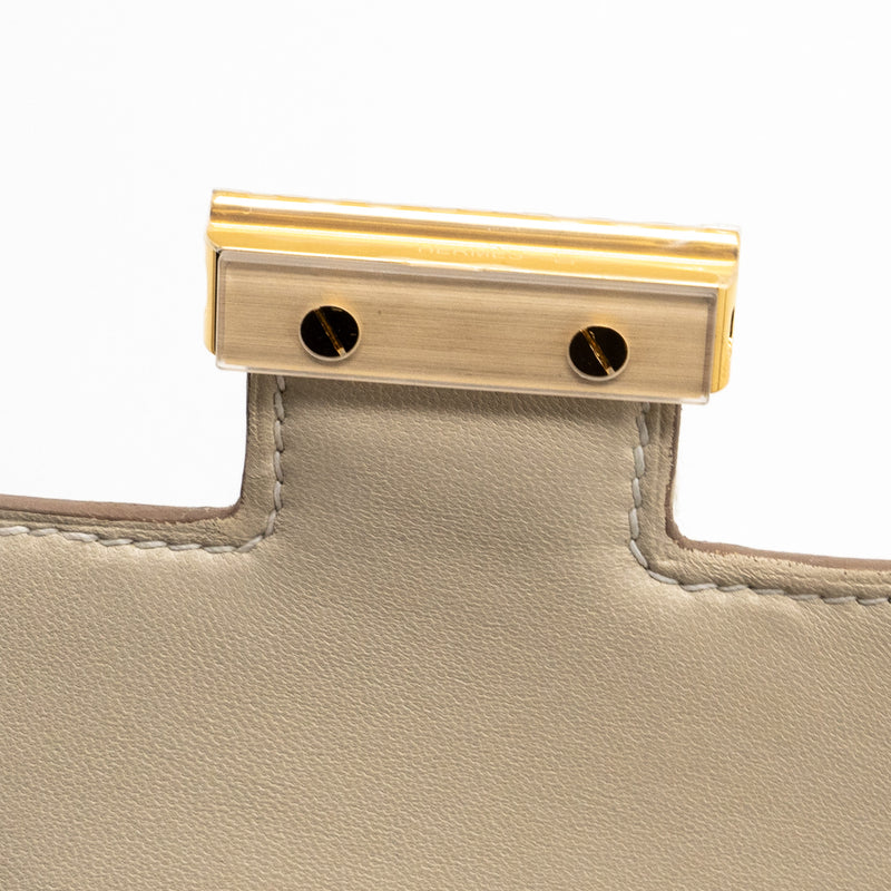 Hermes mini constance Epsom Craie GHW Stamp B