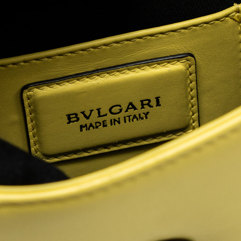 Bvlgari Serpenti Forever Crossbody Bag Calfskin Yellow Ruthenium Hardware