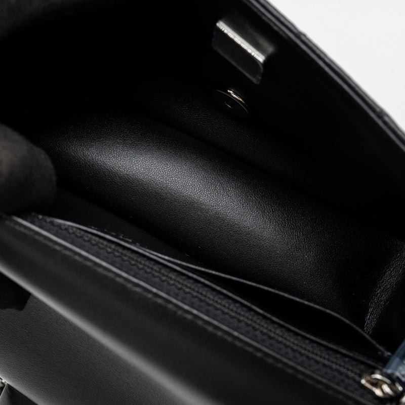 Chanel Classic Mini Rectangular Flap Bag Lambskin Black SHW (microchip)