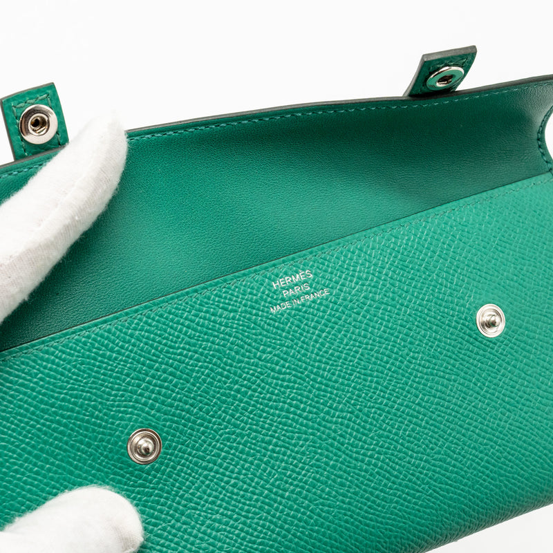 Hermes Kelly Dole Picto Epsom vert fizz / nata / rose Texas SHW stamp B