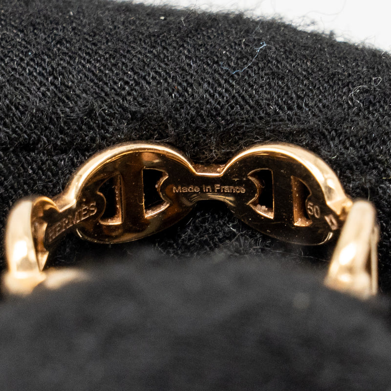 Hermes Size 50 Chaine D’ancre Enchainee ring, Small Model, Rose Gold