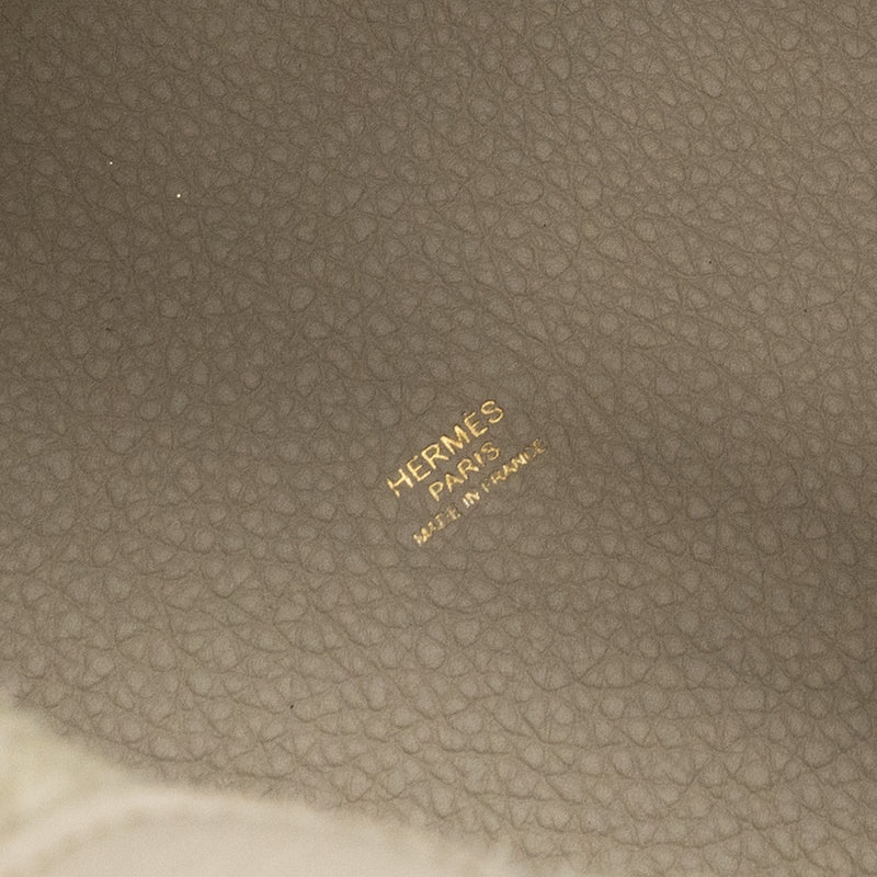 Hermes Picotin 22 lock bag Clemence Beton GHW Stamp U