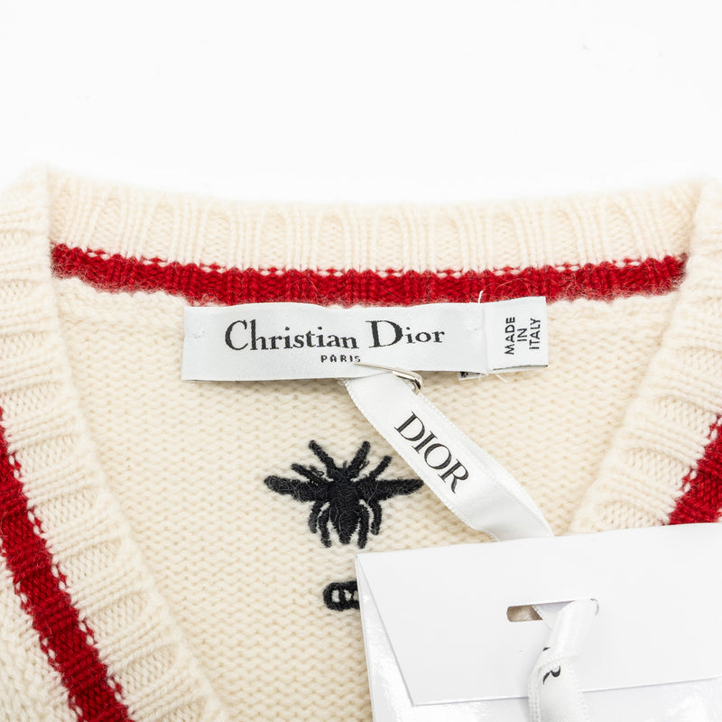 Dior Size 38 Love Knit Sweater Cashmere White