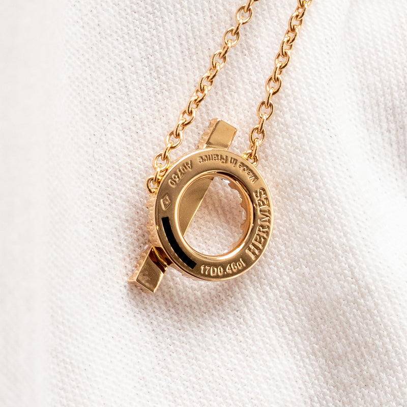 Hermes Finesse Necklace Rose Gold, Diamonds