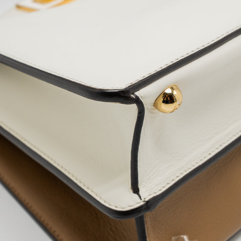 Fendi Small Peekaboo ISeeU Bag Napa Leather White/Beige GHW