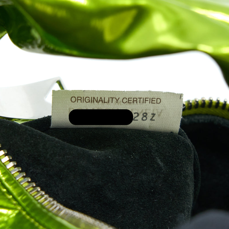 Bottega Veneta Mini Jodie Knotted Metallic Green SHW