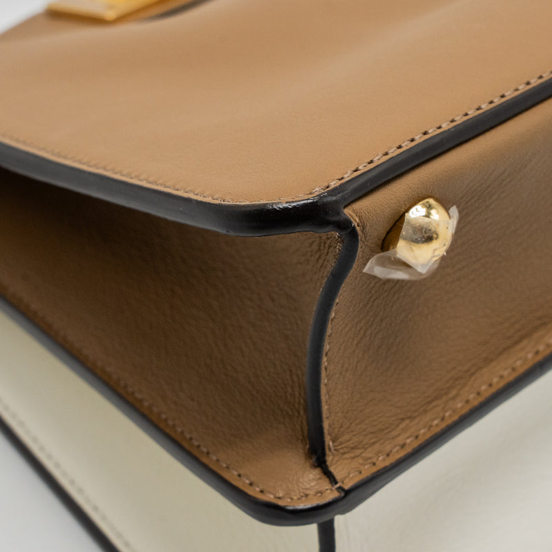 Fendi Small Peekaboo ISeeU Bag Napa Leather White/Beige GHW