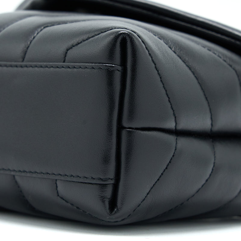 Saint Laurent LouLou Toy Strap Bag Calfskin Black SHW