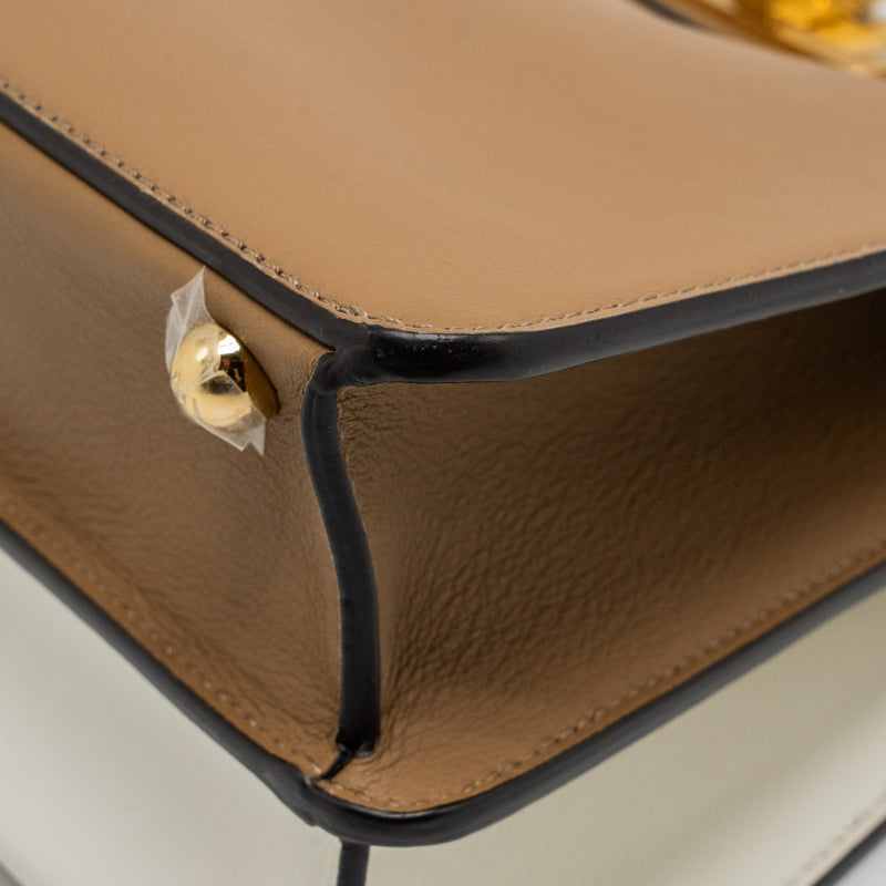 Fendi Small Peekaboo ISeeU Bag Napa Leather White/Beige GHW