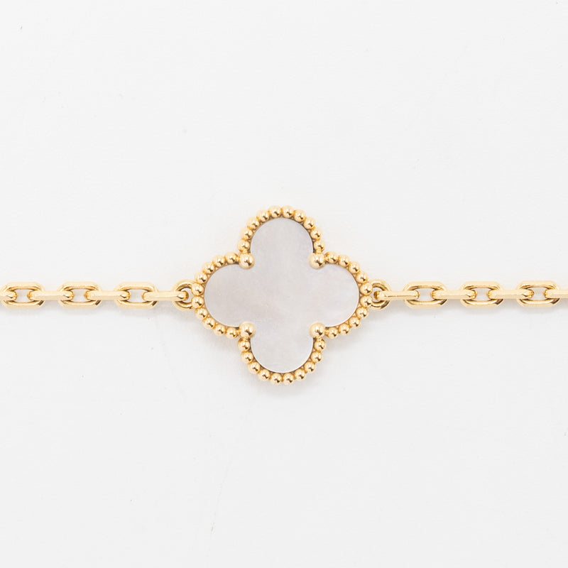 Van Cleef & Arpels Vintage Alhambra 5 Motifs Mother Of Pearl Yellow Gold