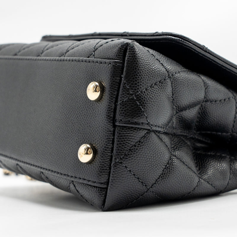 Chanel Mini Coco handle caviar black LGHW (microchip)
