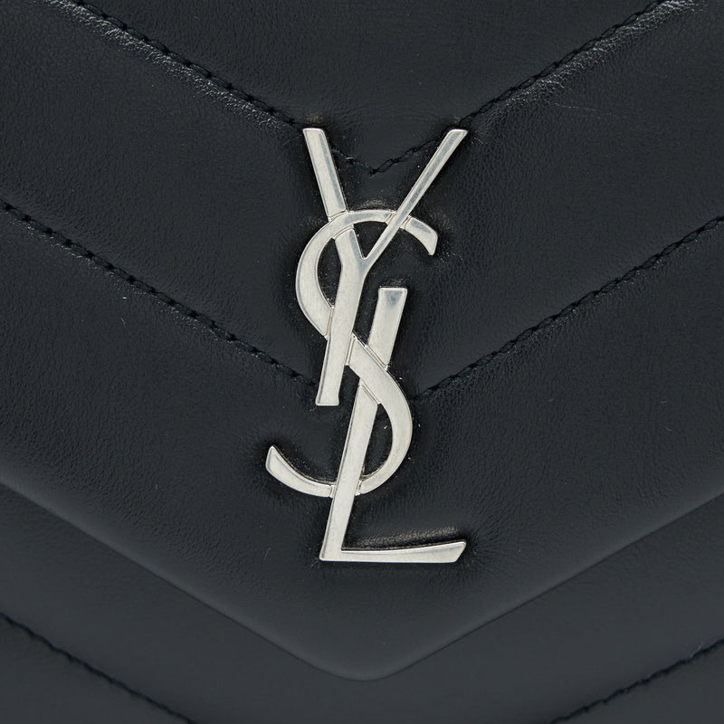 Saint Laurent LouLou Toy Strap Bag Calfskin Black SHW