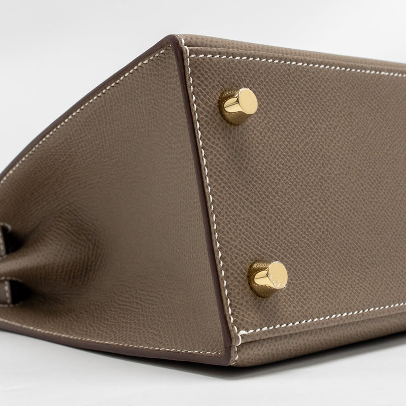 Hermes Kelly 25 Epsom Etoupe GHW Stamp U