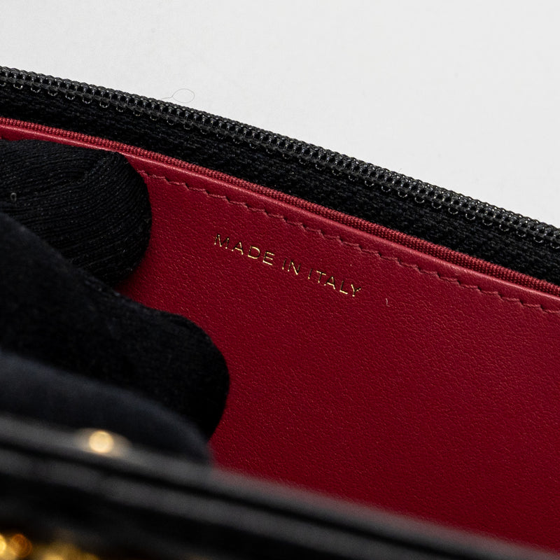 Chanel 19 wallet on chain lambskin black multicolor hardware