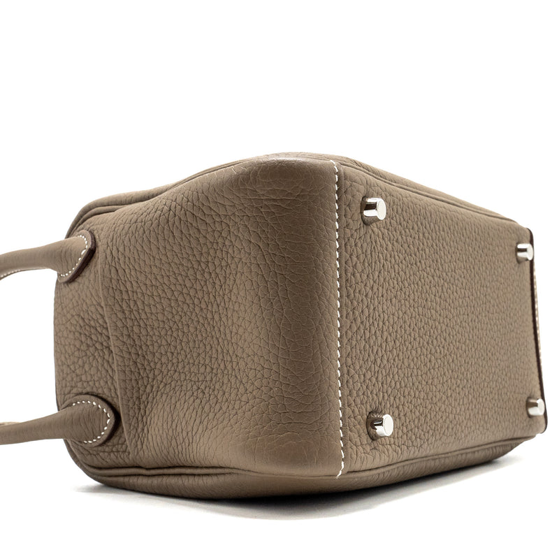 Hermes Mini Lindy Clemence Etoupe SHW Stamp Z