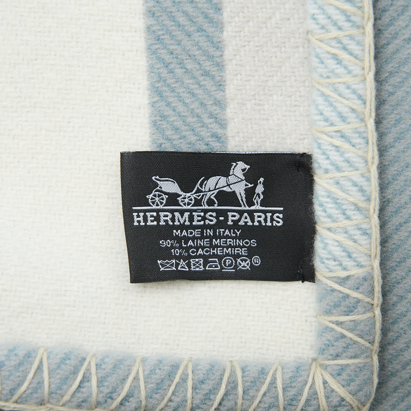 Hermes Ithaque Blanket Gris/Perle