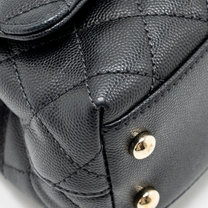 Chanel Mini Coco handle caviar black LGHW (microchip)