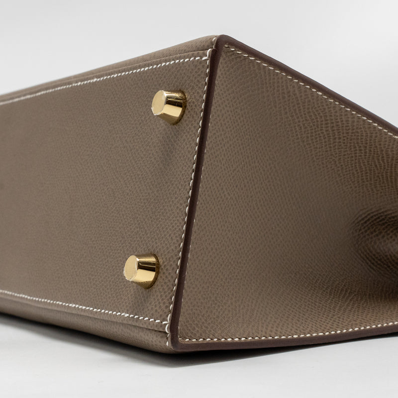 Hermes Kelly 25 Epsom Etoupe GHW Stamp U