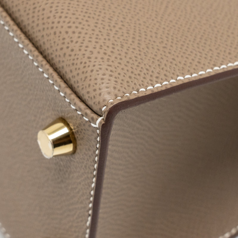 Hermes Kelly 25 Epsom Etoupe GHW Stamp U