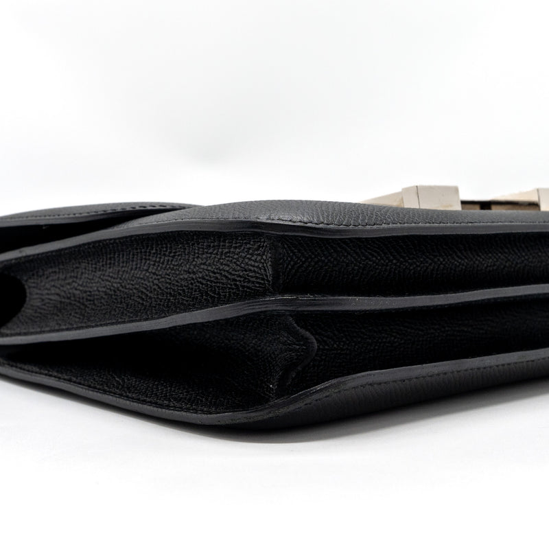 Hermes Constance 24 Epsom Black SHW Stamp A