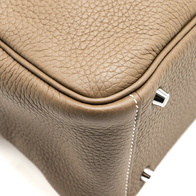 Hermes Mini Lindy Clemence Etoupe SHW Stamp Z