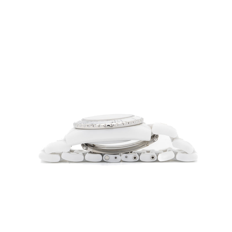 Chanel J12 33mm watch 20th anniversary limited edition white ceramic, diamonds
