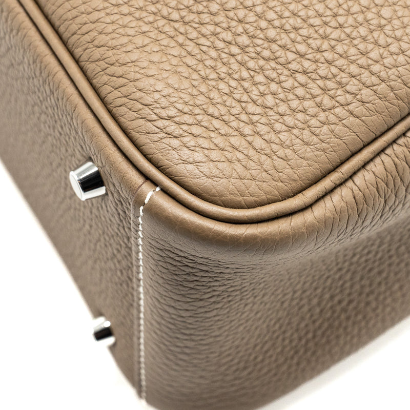 Hermes Mini Lindy Clemence Etoupe SHW Stamp Z