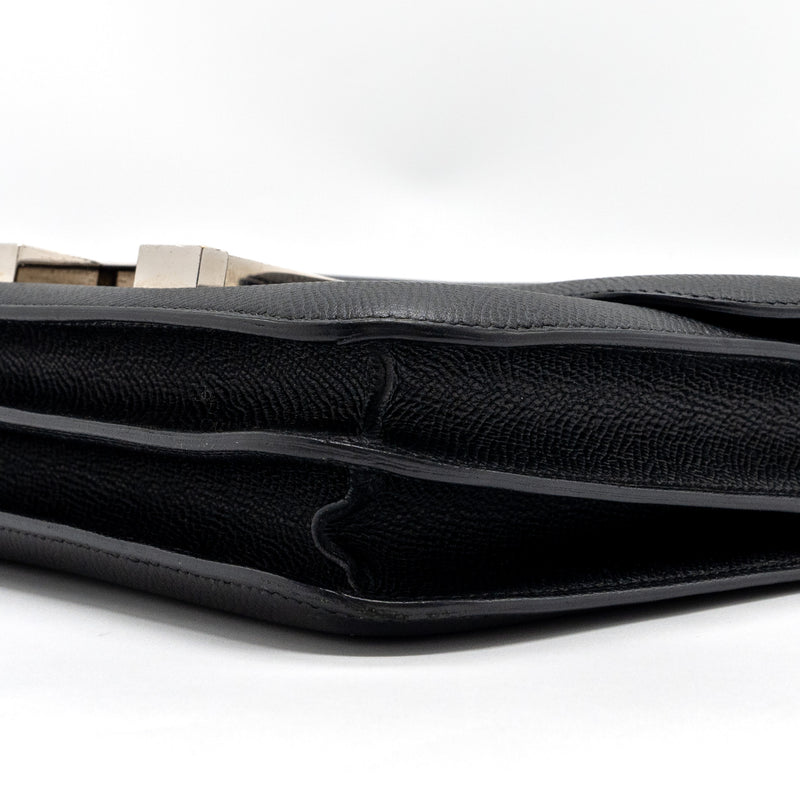 Hermes Constance 24 Epsom Black SHW Stamp A