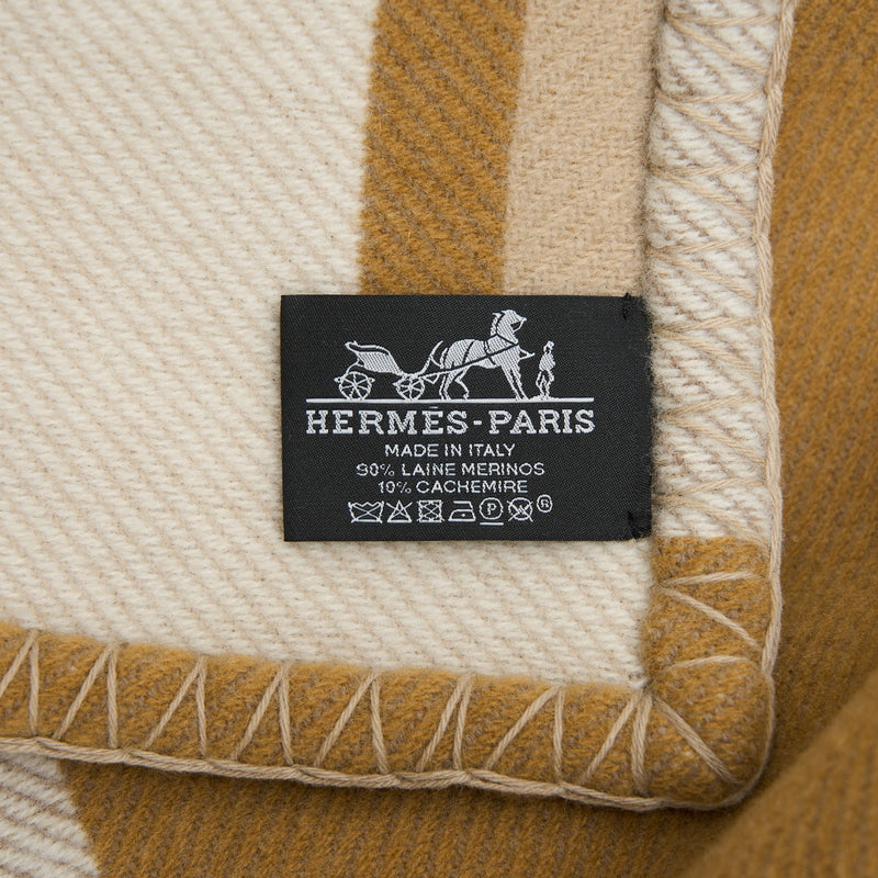 Hermes Ithaque Blanket Camel/Beige