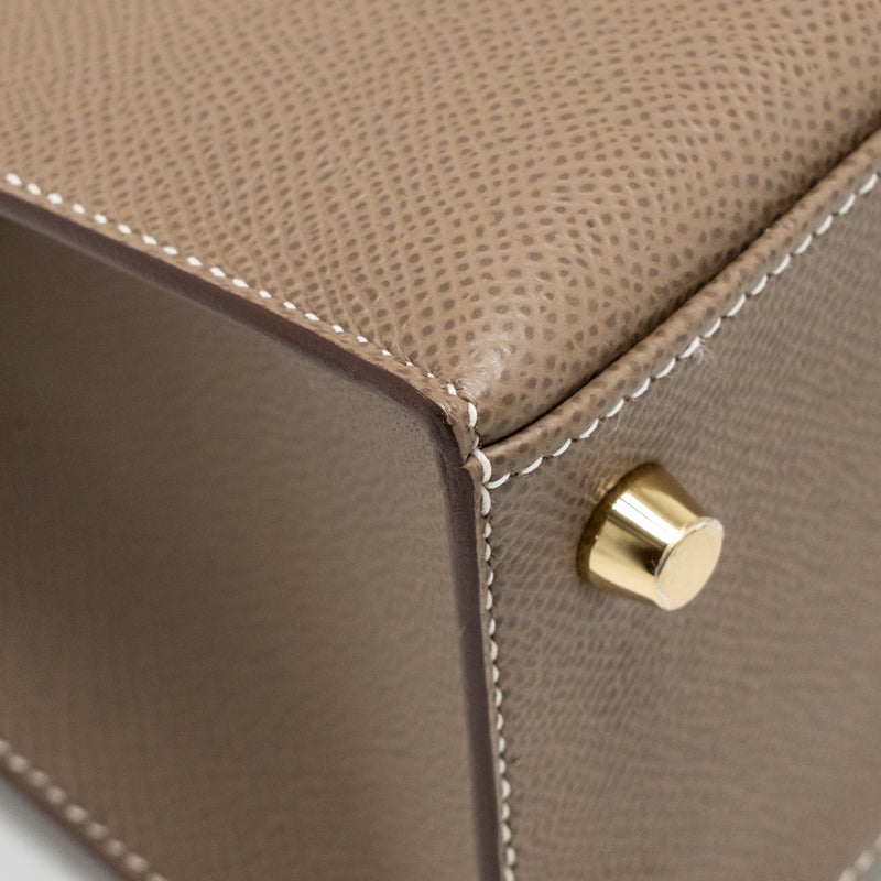 Hermes Kelly 25 Epsom Etoupe GHW Stamp U
