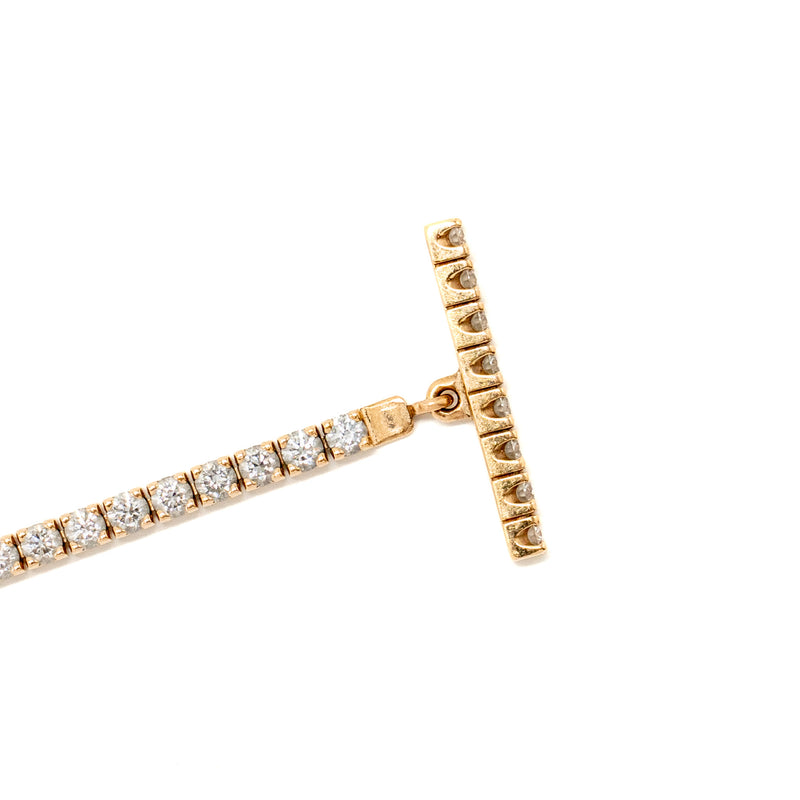 Hermes Size SH Finesse Bracelet Rose Gold, Diamonds