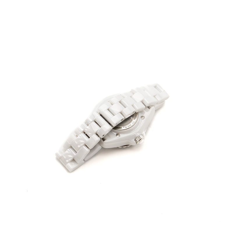 Chanel J12 33mm watch 20th anniversary limited edition white ceramic, diamonds