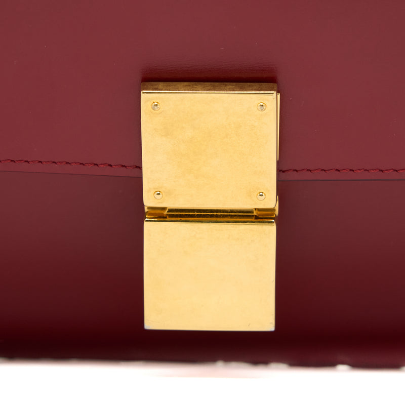 Celine Medium Classic Box Bag Calfskin Red GHW