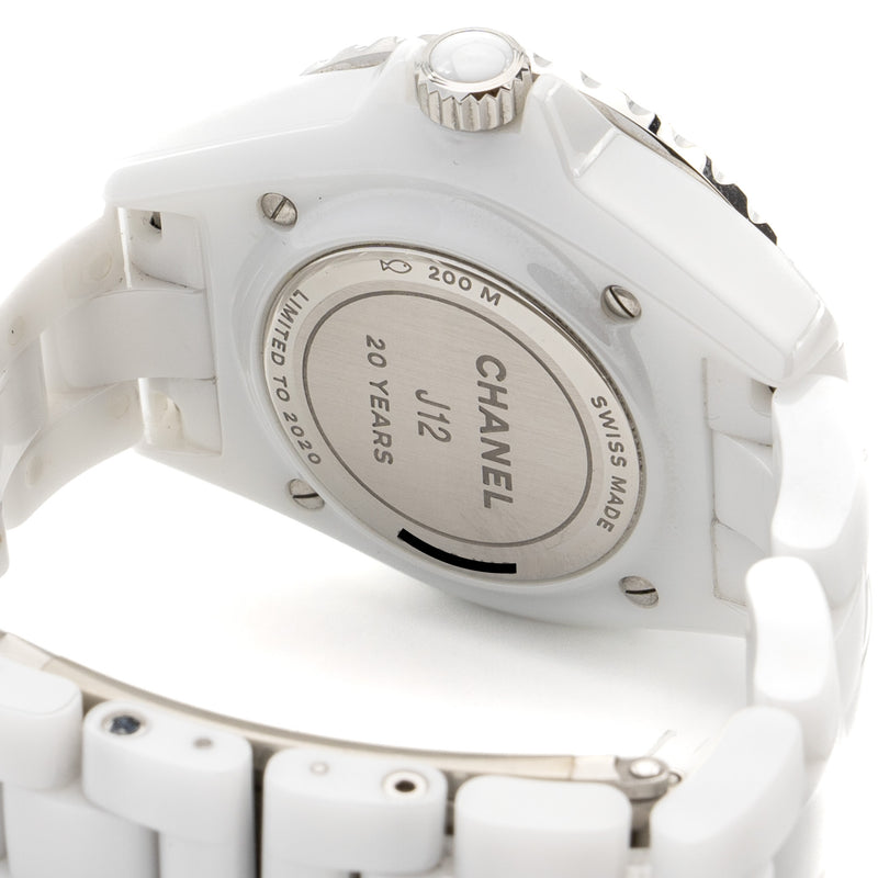 Chanel J12 33mm watch 20th anniversary limited edition white ceramic