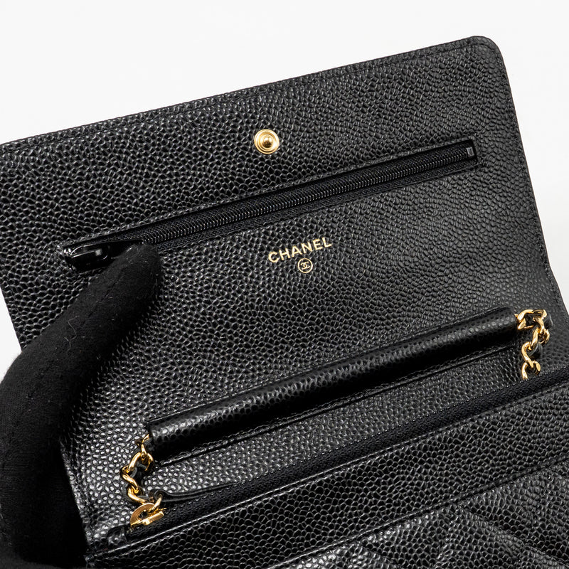 CHANEL Classic Wallet on Chain Caviar Black GHW