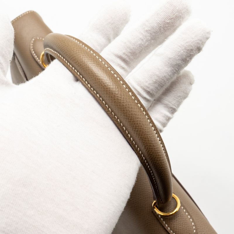 Hermes Kelly 35 Epsom Etoupe GHW Stamp Y