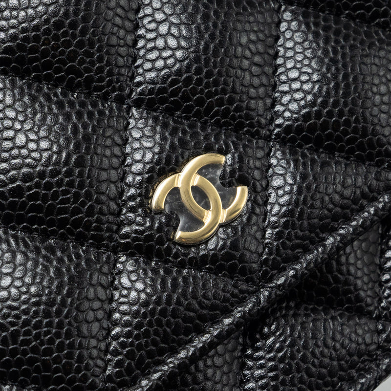 Chanel Classic Wallet on Chain Caviar Black GHW (Microchip)