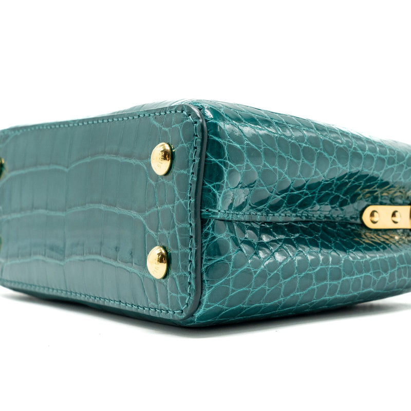 Louis Vuitton capucines Mini Crocodile Brillant Blue Canard GHW