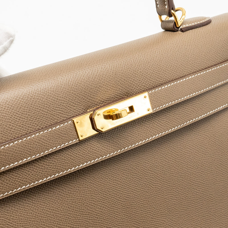 Hermes Kelly 35 Epsom Etoupe GHW Stamp Y