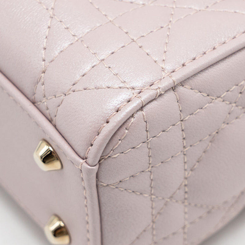 Dior Mini Lady Dior lambskin light Pink LGHW
