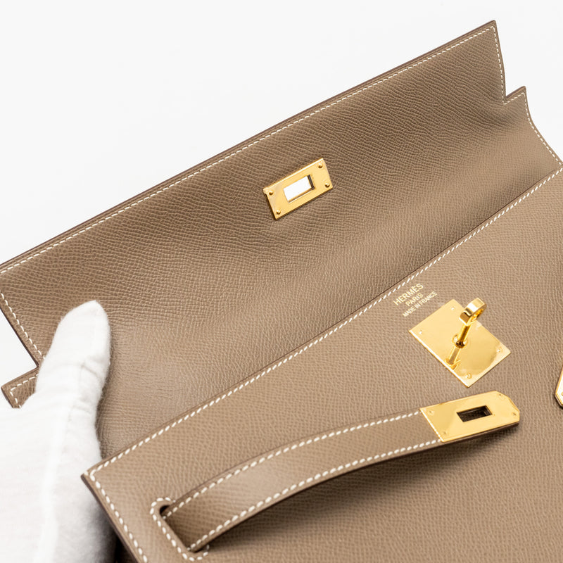 Hermes Kelly 35 Epsom Etoupe GHW Stamp Y