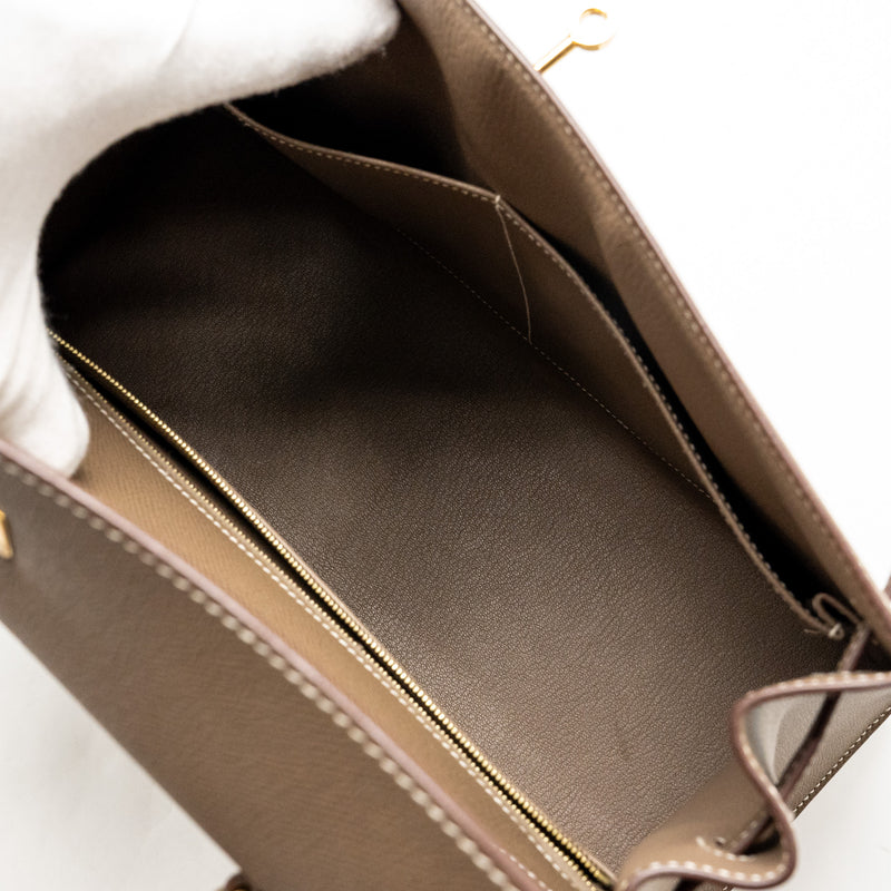 Hermes Kelly 35 Epsom Etoupe GHW Stamp Y