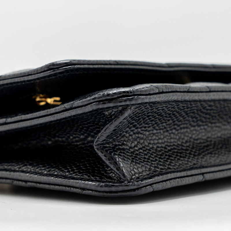 Chanel Classic Wallet On Chain Caviar Black GHW (Microchip)