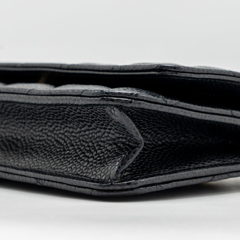 Chanel Classic Wallet On Chain Caviar Black GHW (Microchip)