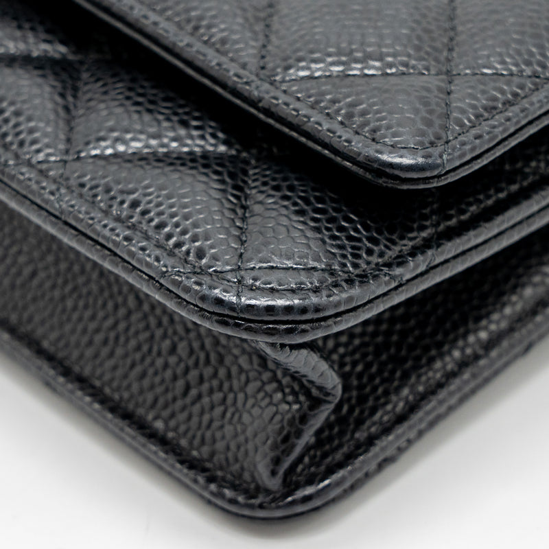 Chanel Classic Wallet On Chain Caviar Black GHW (Microchip)