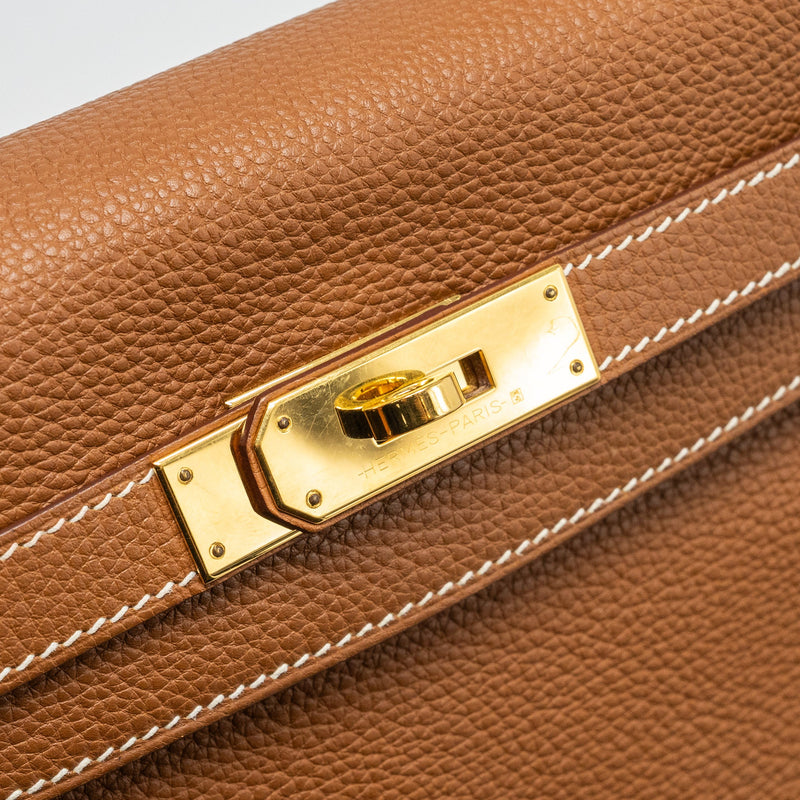 Hermes Kelly 28 Togo Gold GHW Stamp Y
