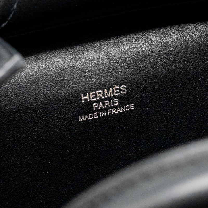 Hermes Birkin 25 Cargo Toile Goeland/Swift Black SHW Stamp W