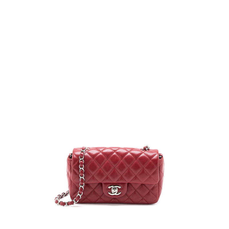 Chanel Classic Flap Rectangular Mini Bag Red Lambskin