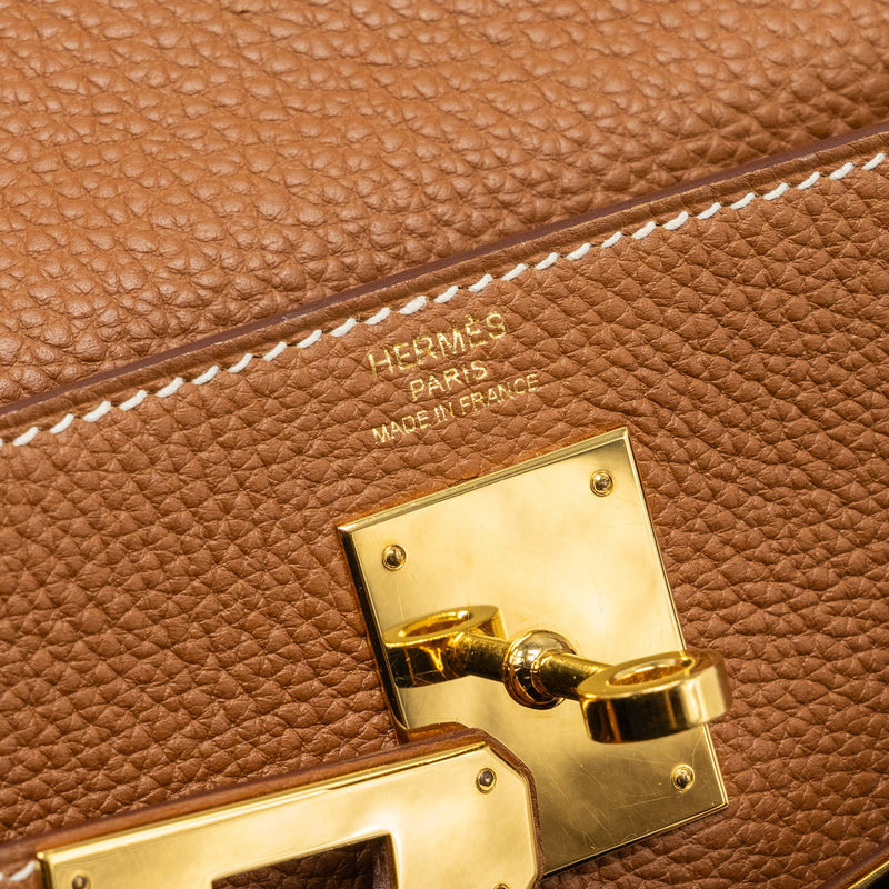 Hermes Kelly 28 Togo Gold GHW Stamp Y