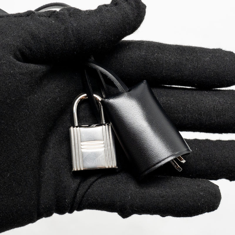 Hermes Herbag 31 Zip Bag canvas / hunter leather black SHW stamp B